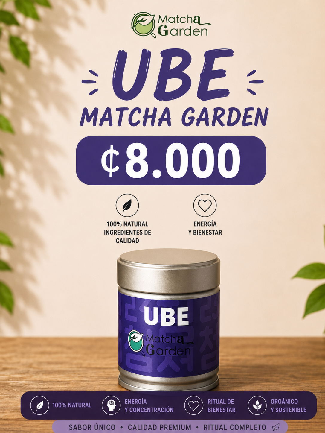 Mezcla de Ube en polvo Matcha Garden